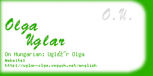 olga uglar business card